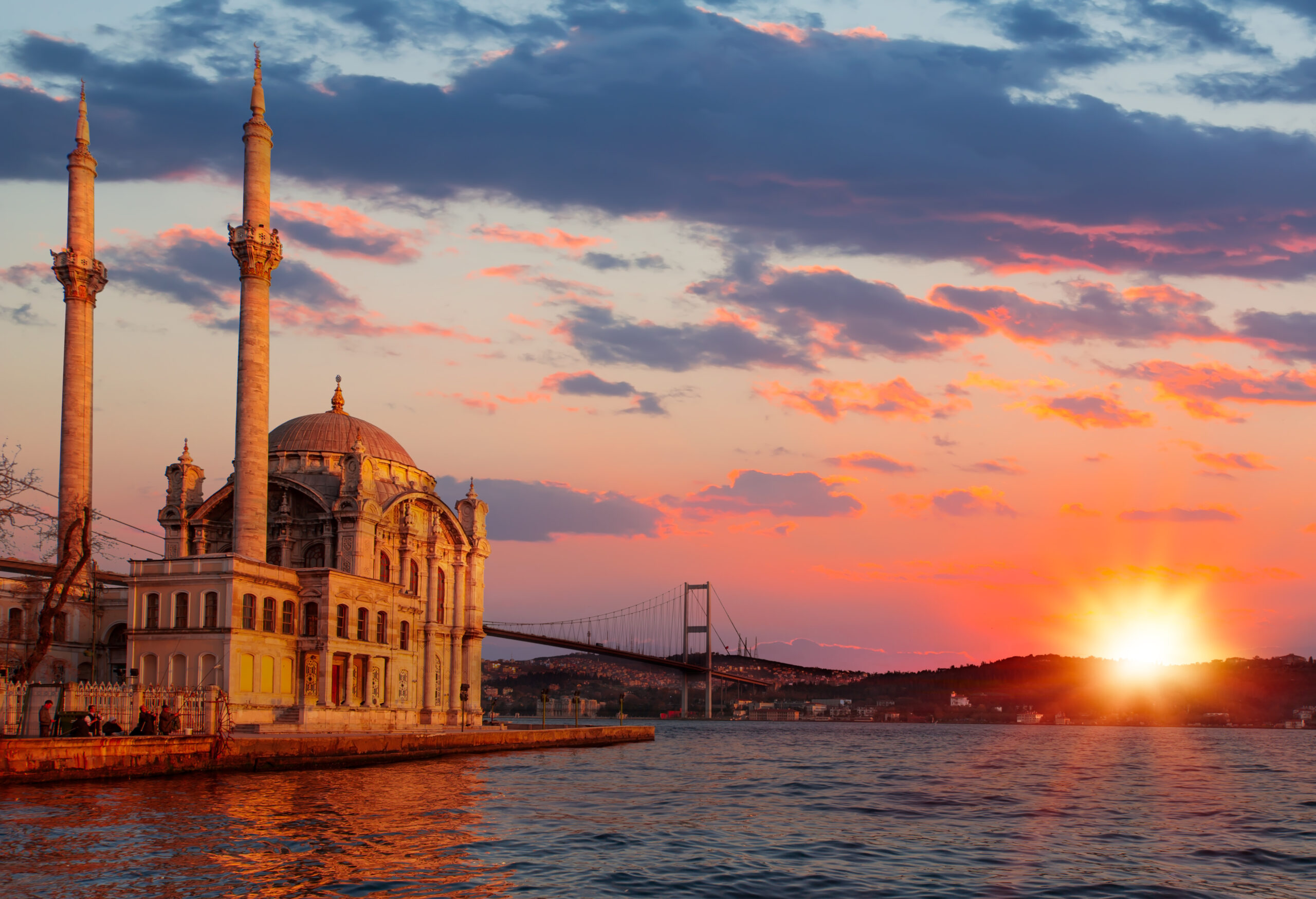 Istanbul - Ortakoy mosque with sunset